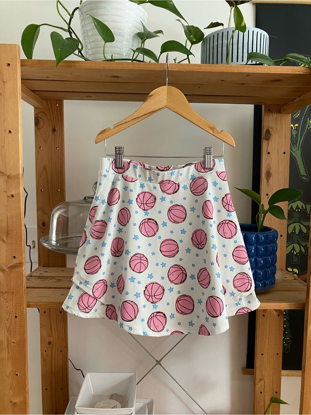 SweetHoney Basketball Print Active Skort Tank Top Set Pink 12 - Picture 9 of 15